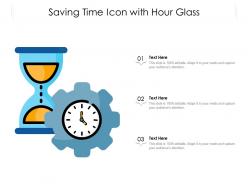 Saving time icon with hour glass