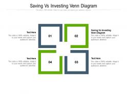 Saving vs investing venn diagram ppt powerpoint presentation pictures diagrams cpb