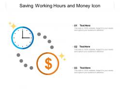 Saving working hours and money icon