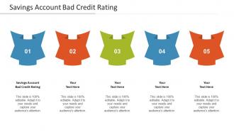 Savings Account Bad Credit Rating Ppt Powerpoint Presentation Diagram Templates Cpb