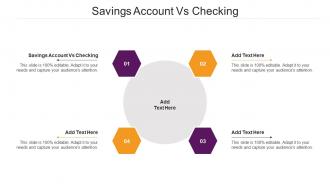 Savings Account Vs Checking Ppt Powerpoint Presentation File Brochure Cpb