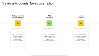 Savings Accounts Tax Exemption In Powerpoint And Google Slides Cpb