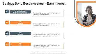 Savings Bond Best Investment Earn Interest In Powerpoint And Google Slides Cpb