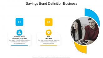 Savings Bond Definition Business In Powerpoint And Google Slides Cpb