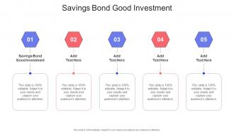 Savings Bond Good Investment In Powerpoint And Google Slides Cpb