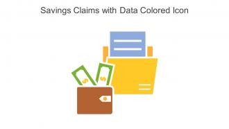 Savings Claims With Data Colored Icon In Powerpoint Pptx Png And Editable Eps Format