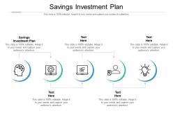 Savings investment plan ppt powerpoint presentation show ideas cpb