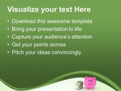 Savings piggy bank money house powerpoint templates ppt themes and graphics 0113