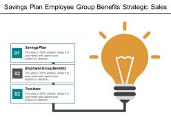 Savings plan employee group benefits strategic sales planning cpb