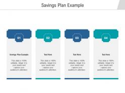 Savings plan example ppt powerpoint presentation pictures shapes cpb