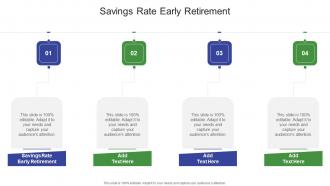 Savings Rate Early Retirement In Powerpoint And Google Slides Cpb