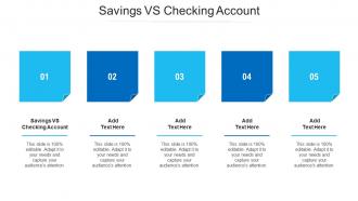 Savings VS Checking Account Ppt Powerpoint Presentation File Shapes Cpb