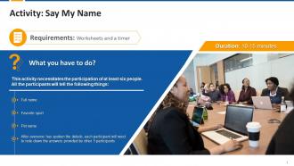 Say My Name Activity For Customer Service Training Activity Edu Ppt