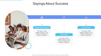 Sayings About Success In Powerpoint And Google Slides Cpb