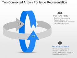 Sb two connected arrows for issue representation powerpoint template