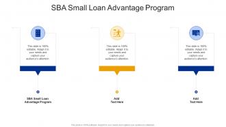 SBA Small Loan Advantage Program In Powerpoint And Google Slides Cpb