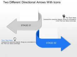 Sc two different directional arrows with icons powerpoint template