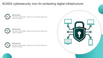 SCADA Cybersecurity Icon For Protecting Digital Infrastructure