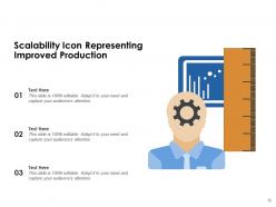 Scalability Icon Balancer Business Database Manufacturing Capability Arrows Growth Production