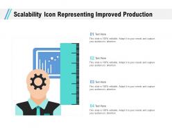 Scalability icon representing improved production