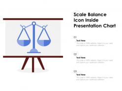 Scale balance icon inside presentation chart