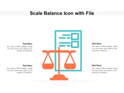 Scale Balance Icon With File