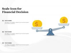 Scale icon for financial decision