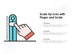 Scale up icon with finger and scale