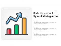 Scale up icon with upward moving arrow