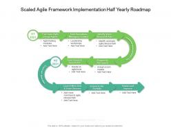 Scaled agile framework implementation half yearly roadmap