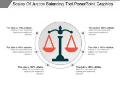 Scales of justice balancing tool powerpoint graphics
