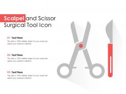 Scalpel and scissor surgical tool icon