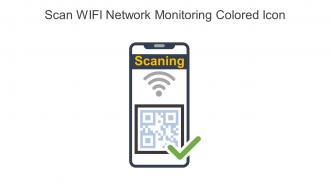 Scan WIFI Network Monitoring Colored Icon In Powerpoint Pptx Png And Editable Eps Format