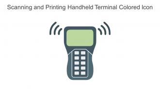 Scanning And Printing Handheld Terminal Colored Icon In Powerpoint Pptx Png And Editable Eps Format