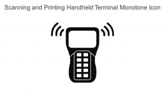 Scanning And Printing Handheld Terminal Monotone Icon In Powerpoint Pptx Png And Editable Eps Format
