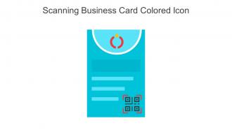 Scanning Business Card Colored Icon In Powerpoint Pptx Png And Editable Eps Format