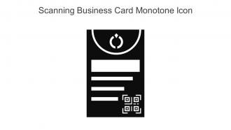 Scanning Business Card Monotone Icon In Powerpoint Pptx Png And Editable Eps Format