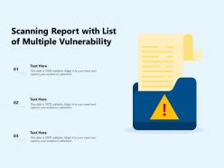 Scanning report with list of multiple vulnerability