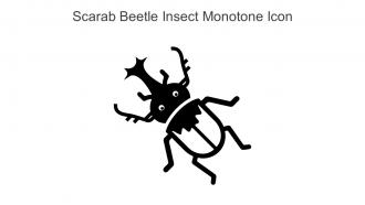 Scarab Beetle Insect Monotone Icon In Powerpoint Pptx Png And Editable Eps Format