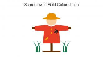 Scarecrow In Field Colored Icon In Powerpoint Pptx Png And Editable Eps Format
