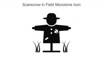 Scarecrow In Field Monotone Icon In Powerpoint Pptx Png And Editable Eps Format