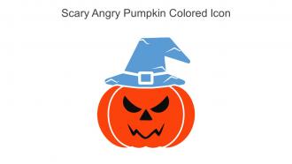 Scary Angry Pumpkin Colored Icon In Powerpoint Pptx Png And Editable Eps Format