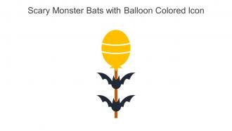 Scary Monster Bats With Balloon Colored Icon In Powerpoint Pptx Png And Editable Eps Format