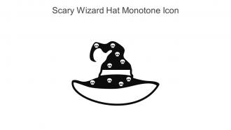 Scary Wizard Hat Monotone Icon In Powerpoint Pptx Png And Editable Eps Format