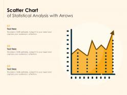 Scatter chart of statistical analysis with arrows