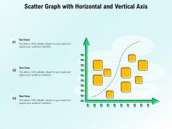 Scatter graph with horizontal and vertical axis