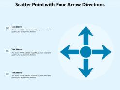 Scatter point with four arrow directions