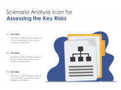 Scenario analysis icon for assessing the key risks