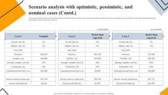 Scenario Analysis With Optimistic Engineering And Construction Business Plan BP SS
