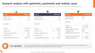 Scenario Analysis With Optimistic Pessimistic Logistics Company Business Plan BP SS
